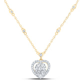 5/8CTW-DIA CN FASHION HEART NECKLACE (18 INCH)